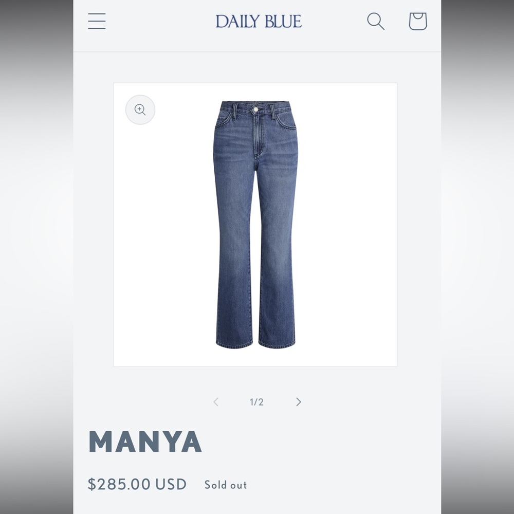 NWT DAILY BLUE MANYA CLASSIC STRAIGHT LEG JEANS ~ LEGACY COLLECTION - Picture 6 of 8